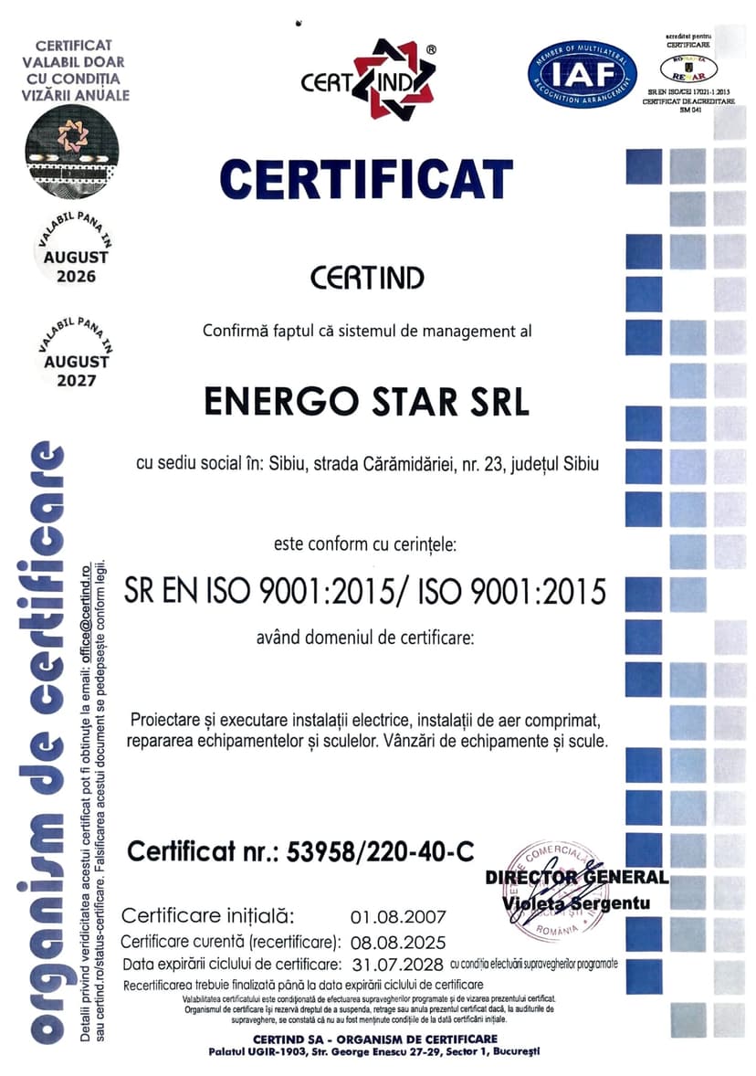 Certificat ISO 9001