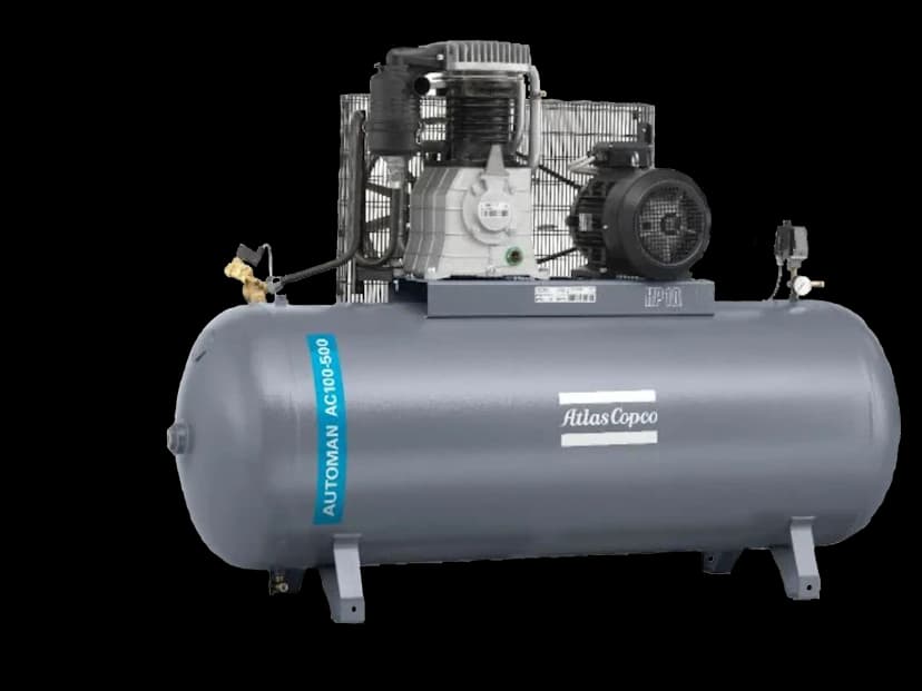 Compresor Automan AC cu antrenare prin curea, cilindri din fontă și piston cu viteză redusă