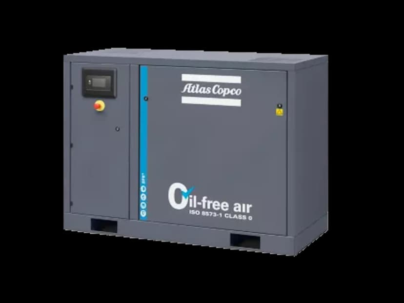 Compresor SF Atlas Copco fără ulei – gamă silențioasă și compactă