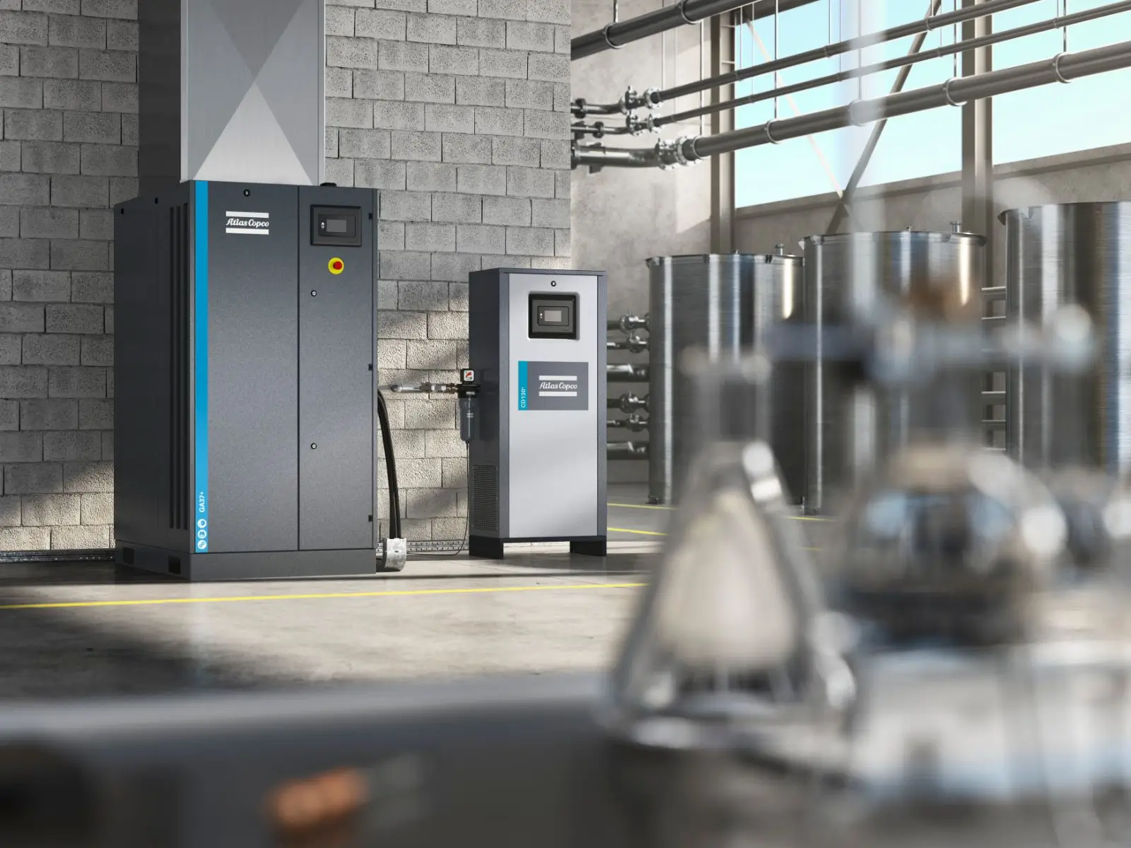 Uscător de aer Atlas Copco - aer curat și fiabil